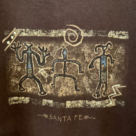 ECU - Size 2X - Santa Fe Imprint Crew-Neck Long-Sleeve T-Shirt, Chocolate Brown - Picture 2 of 4